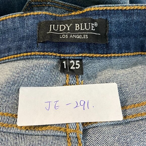 Judy Blue Skinny Jeans Distressed‎ Patchwork Plaid Women's Size 1/25 - Picture 2 of 9